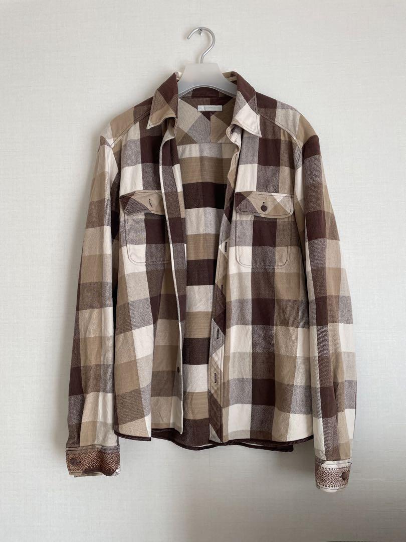 【美品】 NUMBER (N)INE　ナンバーナイン ネルシャツ　茶色 サイズ2 ナンバーナイン ネルシャツ （ナンバーナイン NUMBER (N)INE