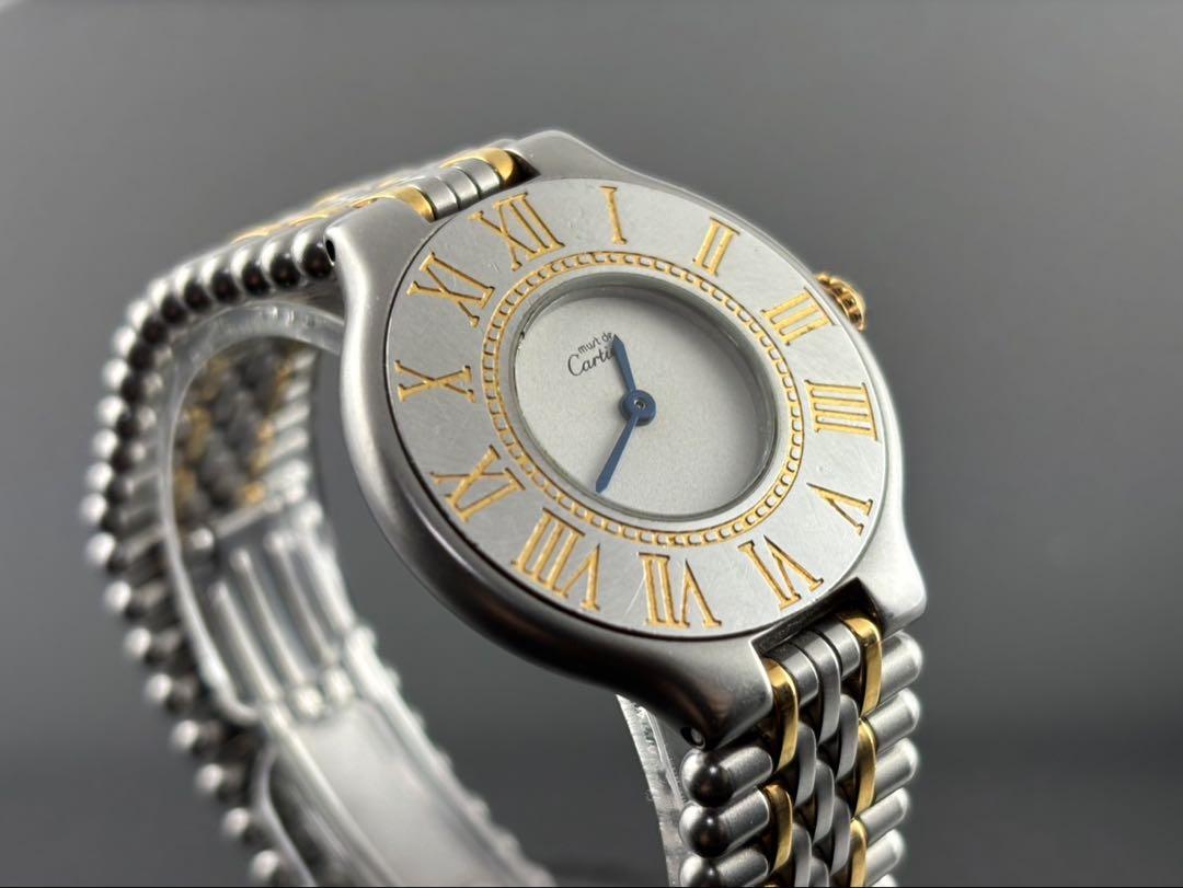 電池交換済み SWISS MADE カルティエ マスト21 Cartier