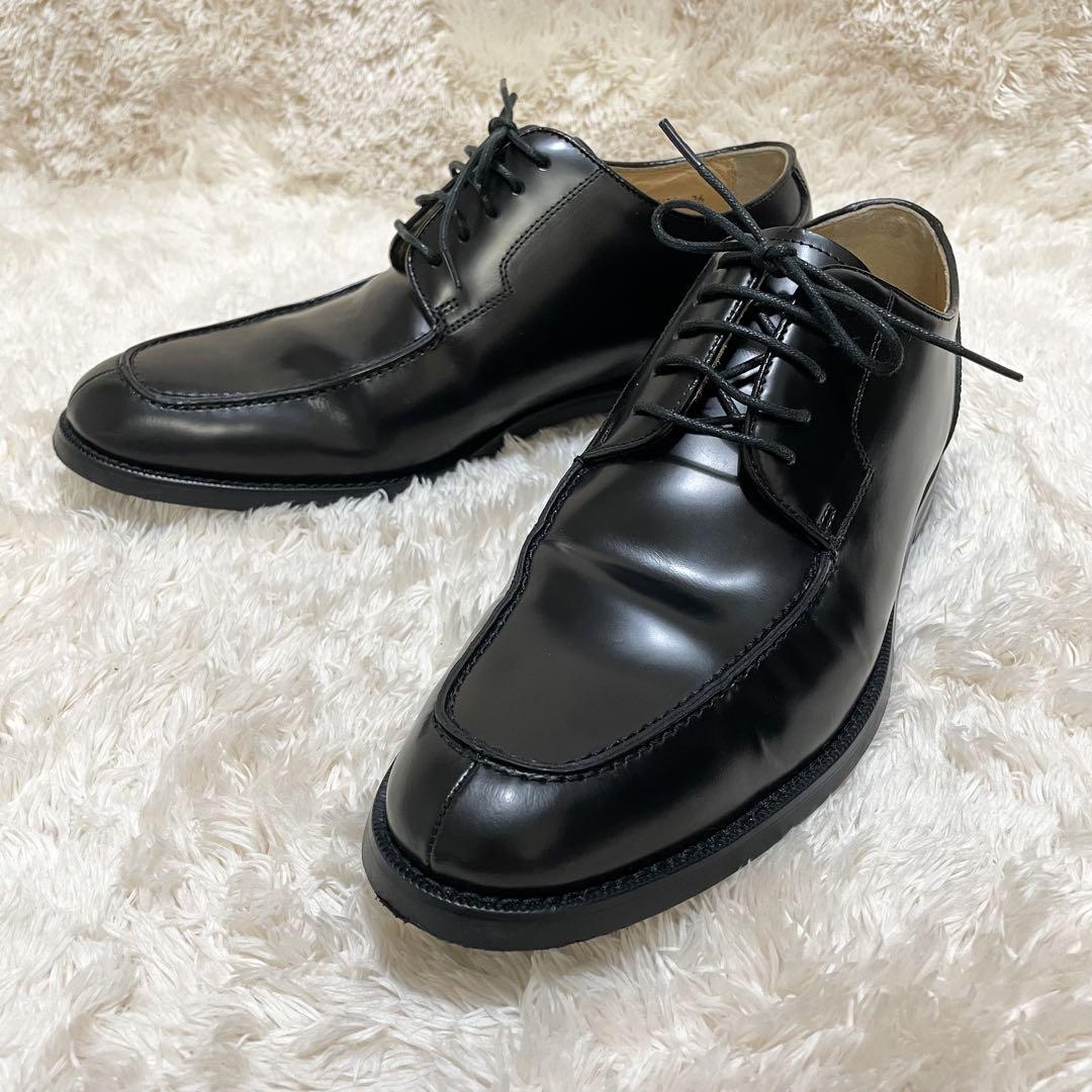美品　リーガル　ビジネスシューズ　26cm レザー　uチップ　jv34 ブラック 美品 リーガル ビジネスシューズ 26cm レザー uチップ jv34