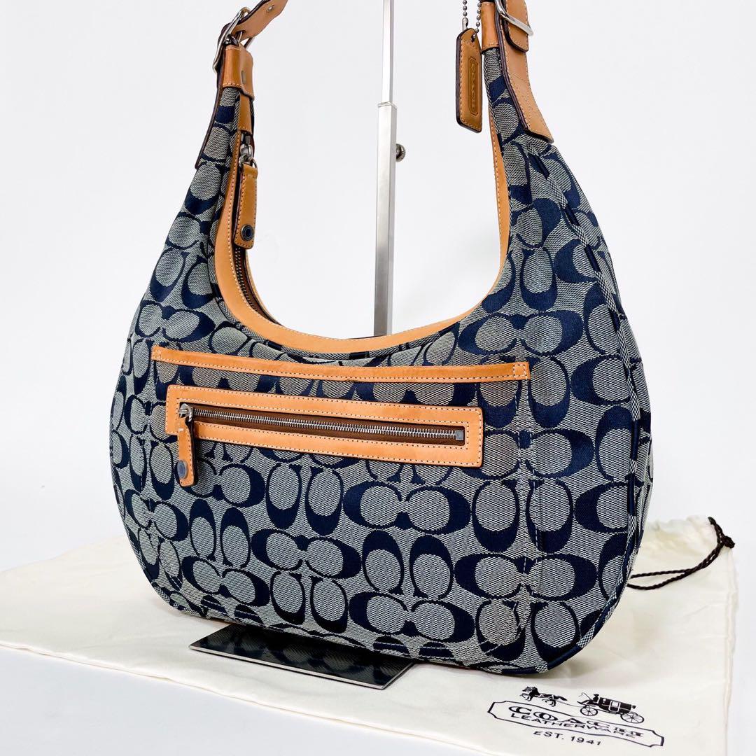 美品 1691 COACH Soho ワンショルダーバッグ ハーフムーン 茶 美品 1691 COACH ソーホー ワンショルダーバッグ ハーフムーン 茶