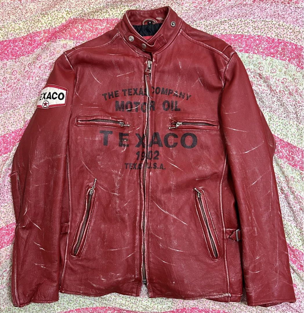 TEXACO/テキサコ ライダースジャケット　/L 中古・古着通販】TEXACO (テキサコ) レザーライダースジャケット