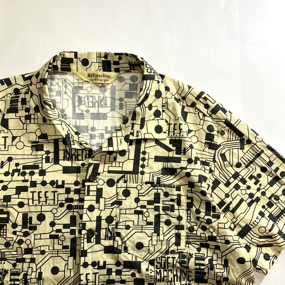 Softmachine ソフトマシーン 総柄 半袖 シャツ アロハ ベージュXL SOFTMACHINE BLADES SHIRTS ソフトマシーン アロハ - メルカリ
