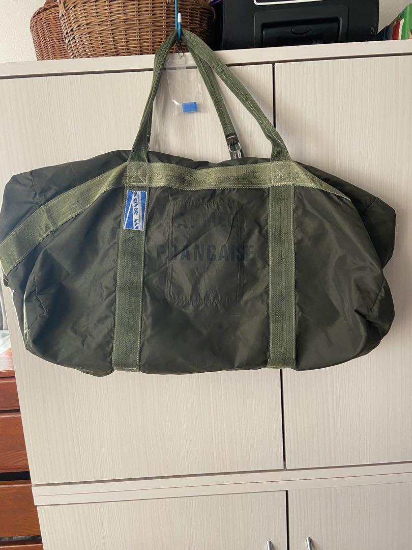 【ヴィンテージ美品】80s  フランス軍パラシュートバッグ　グリーン寄りの個体 ヴィンテージ美品】80s フランス軍パラシュートバッググリーン