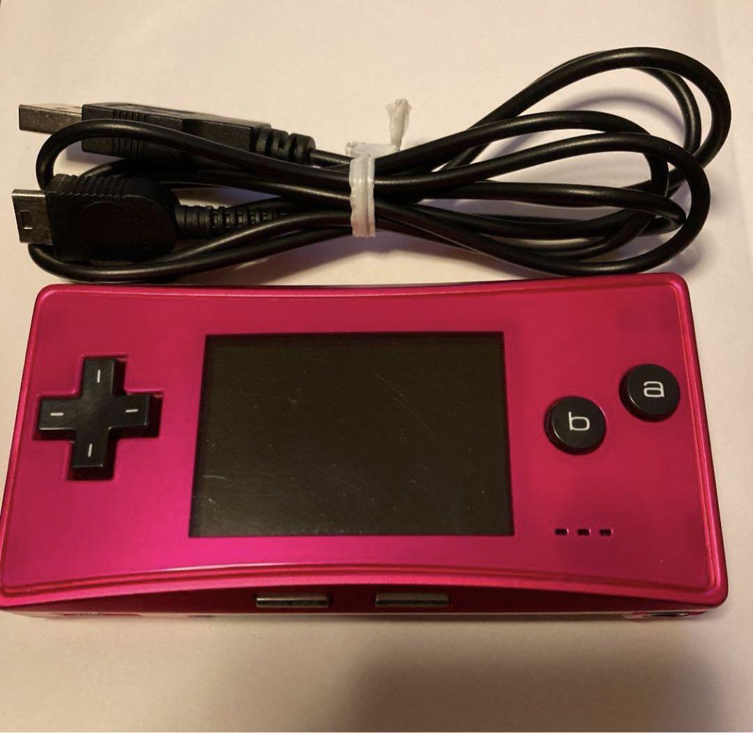 ゲームボーイミクロ　本体　ショッキングピンク　充電器セット ゲームボーイミクロ 本体 ショッキングピンク 充電器セット