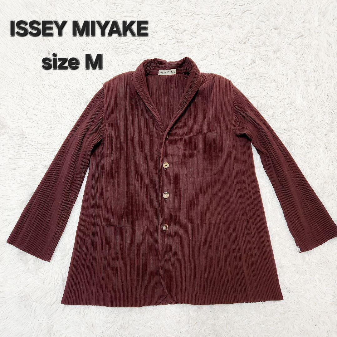 ISSEY MIYAKE イッセイミヤケ プリーツジャケット ブラウン M ISSEY MIYAKE イッセイミヤケ プリーツジャケット ブラウン M