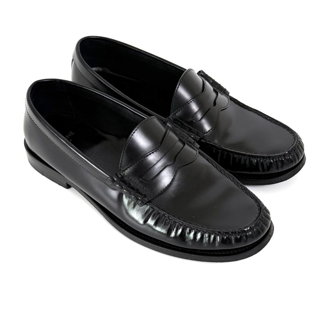【超美品】CELINE コインローファー セリーヌ エディスリマン 黒 BK 超美品】CELINE コインローファー セリーヌ エディスリマン 黒