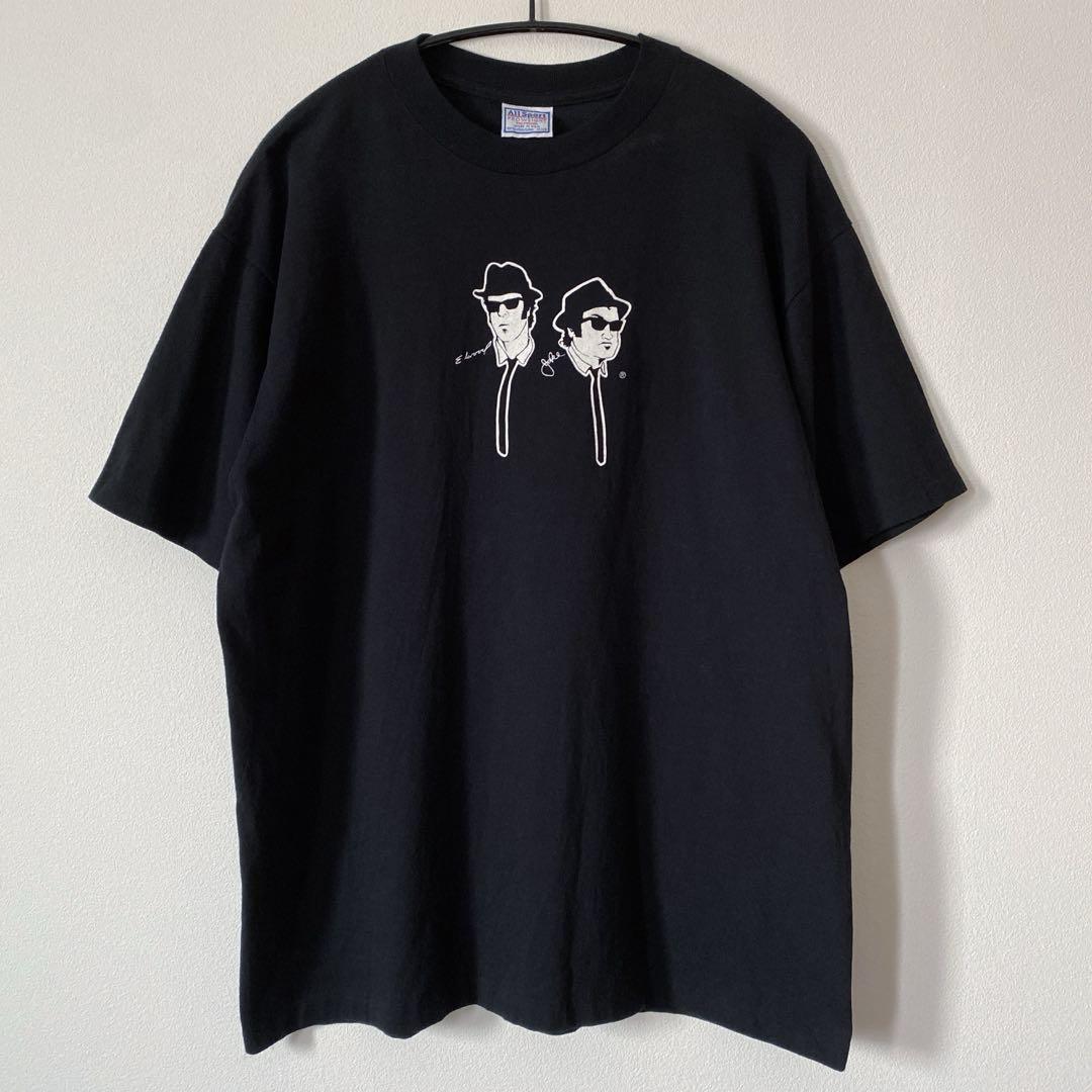 90s ブルースブラザーズ ムービー Tシャツ フェード 黒 ブルースブラザーズ L ムービーTシャツ - メルカリ