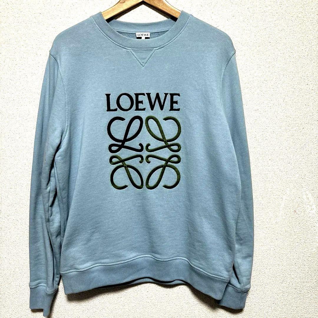 LOEWE ロゴプリント スウェット 水色 （【動画】【ロエベ