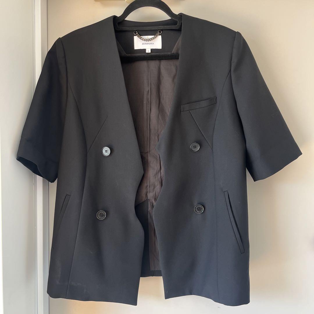 ⭐️すん　アキラナカ　リネンジャケット Justine jacket WH AR2501―WH