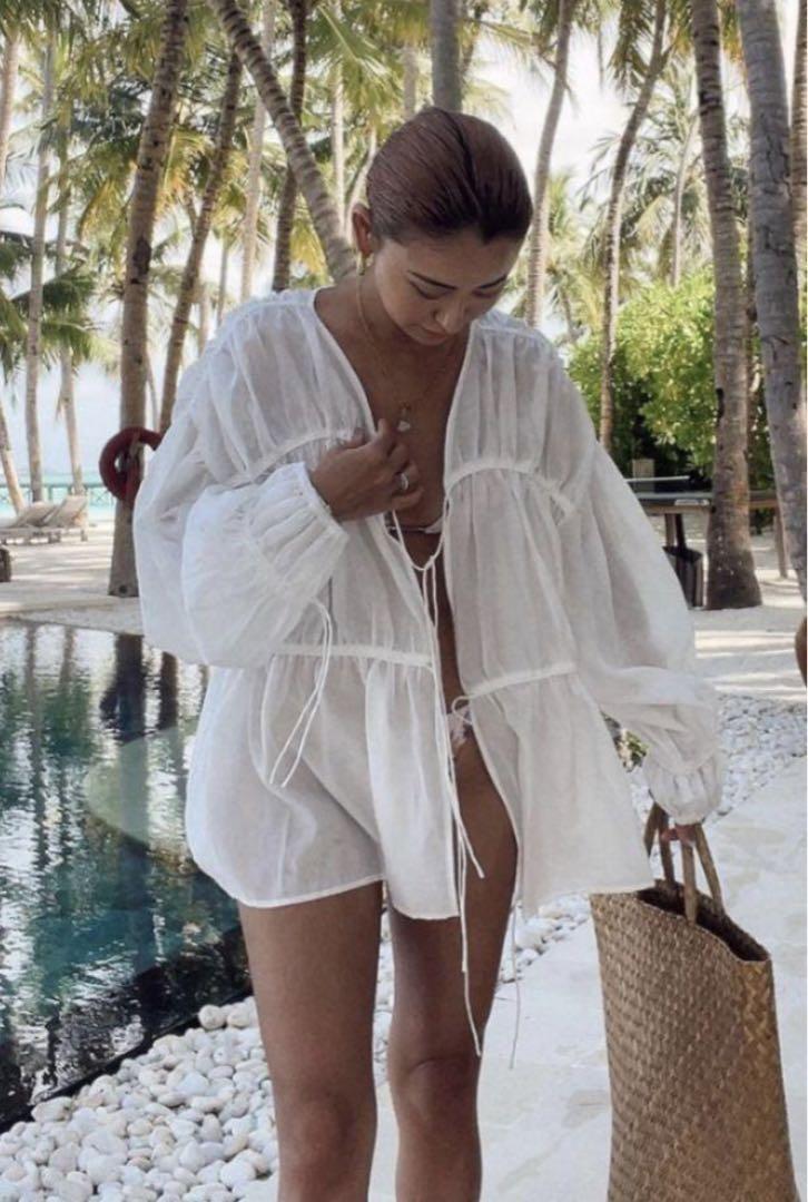 ALEXIA STAM Gather Ribbon Blouse アリシアスタン Gather Blouse | ALEXIA STAM