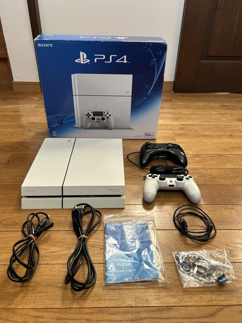 PlayStation4 - PlayStation4 ホワイト 500GB コントローラー2台付き SONY Playstation 4 PS4 Glacier White Console 500GB CUH