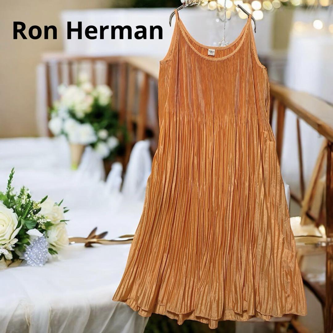 Ron Herman ロンハーマン キャミソール ワンピース プリーツ オレンジ Ron Herman ロンハーマン キャミソール ワンピース プリーツ