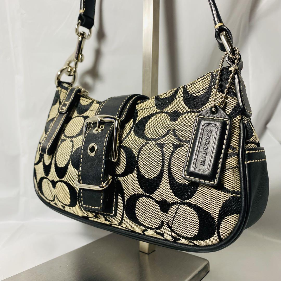 専用✮ COACH コーチ ソーホー シグネチャー アクセサリーポーチ 美品 COACH アクセサリーポーチ SOHO シグネチャー - メルカリ