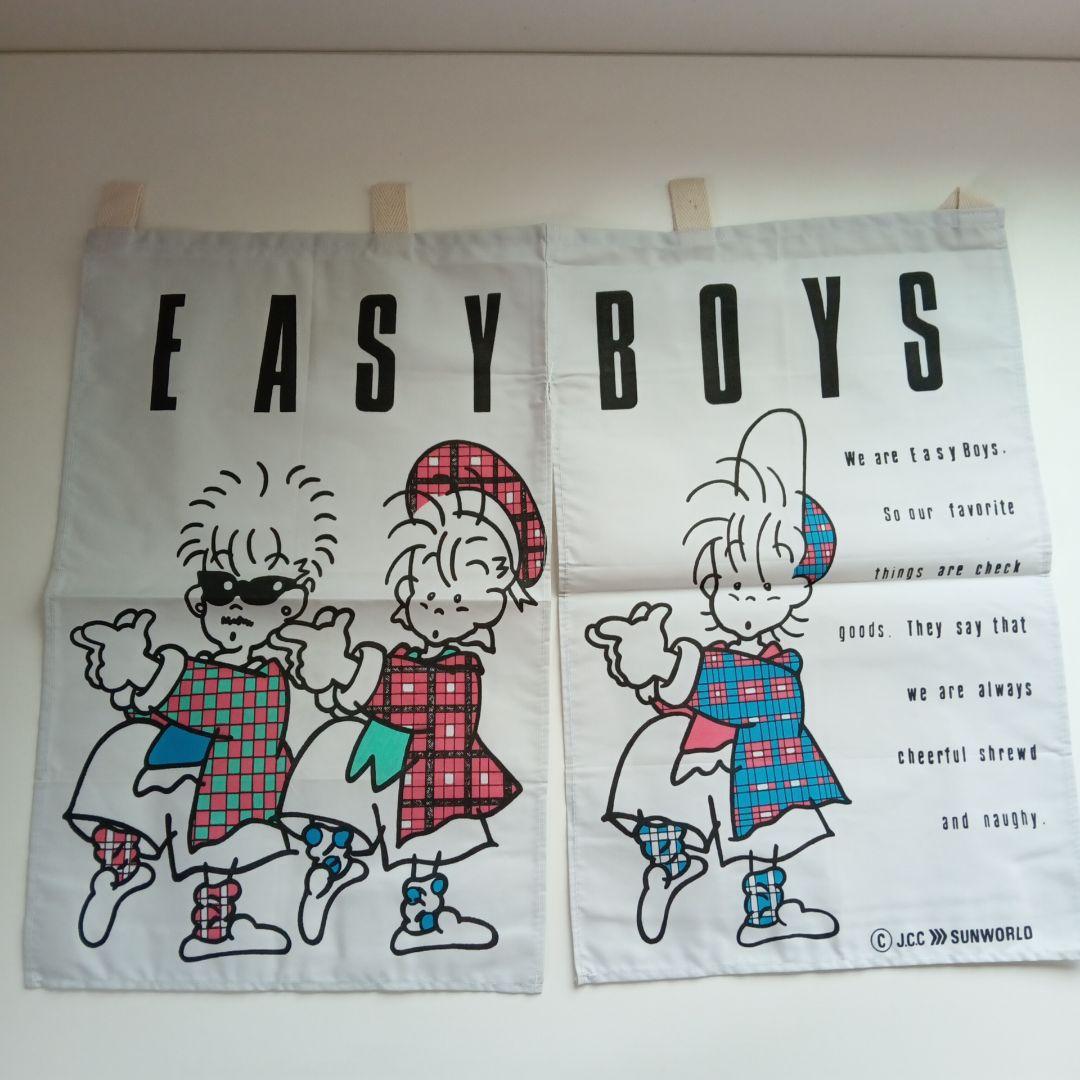 し*ん様 昭和レトロ　EASYBOYS　のれん　80年代　イージーボーイズ　ファ し*ん様 昭和レトロ EASYBOYS のれん 80年代 イージーボーイズ ファ