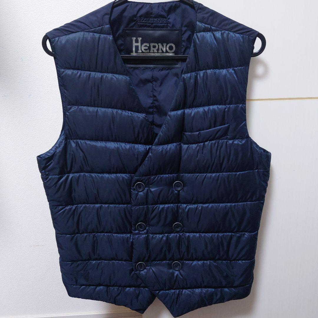 美品 HERNO ヘルノ ダブルジレ PI0334U ネイビー 美品 HERNO ヘルノ ダブルジレ PI0334U ネイビー(HERNO ヘルノ
