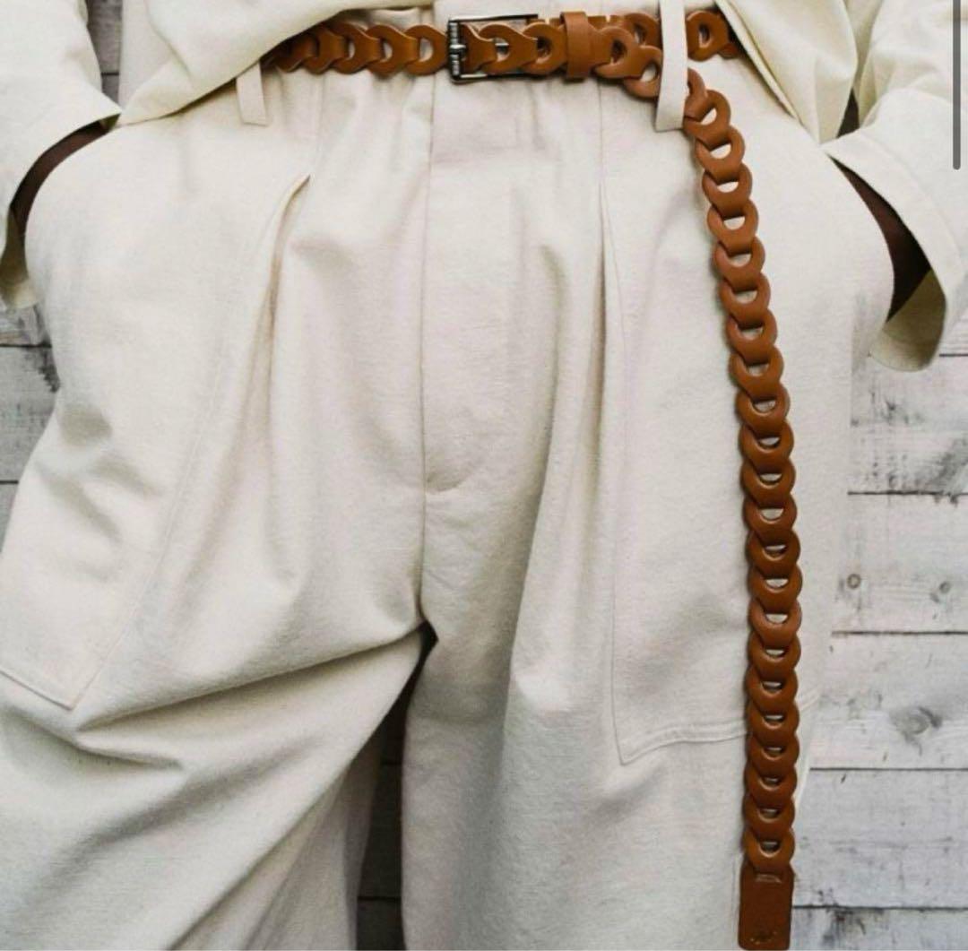 値下げ交渉可能  Llife LEATHER CHAIN BELT SIENNA 値下げ交渉可能 Llife LEATHER CHAIN BELT SIENNA（Double-sided