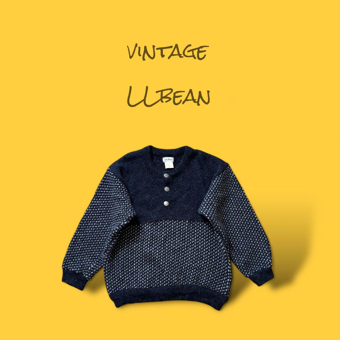 [アメリカ古着LLbeanエルエルビーンバーズアイニットノルディックセーターL位 アメリカ古着LLbeanエルエルビーンバーズアイニットノルディック