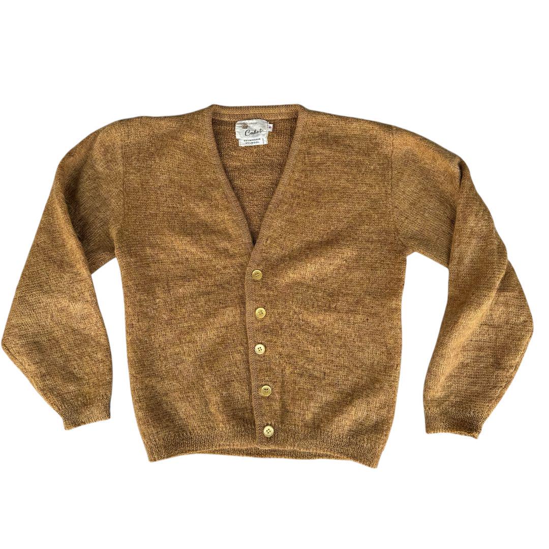 60’s Cabot モヘアカーディガン サイズL 毛長 ビンテージ Cabot 60s モヘア 毛足長め カーディガン ニット