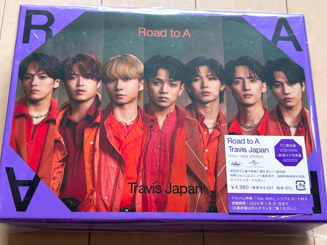 Travis Japan/Road to A FC盤　特典付き　4形態セット Travis Japan、1stアルバム決定 ユニット曲収録＆国内初の封入