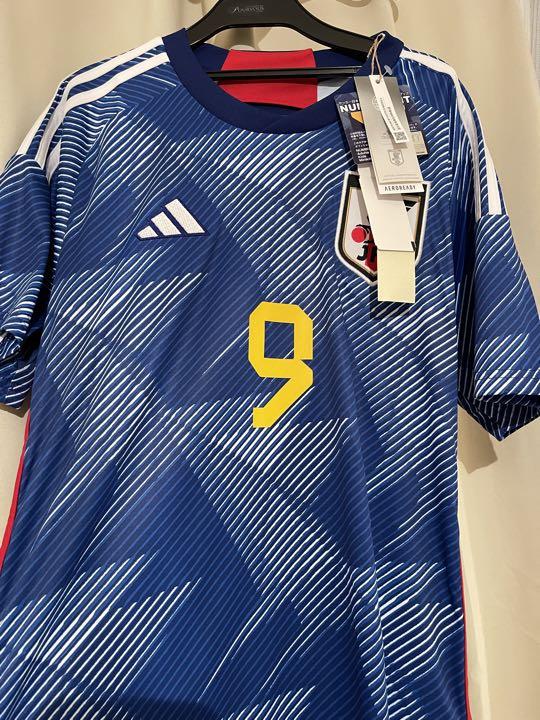 三笘薫　ユニフォーム　選手着用モデル ワールドカップ仕様 9番 三笘薫 ワールドカップ 日本代表 ユニフォーム サイズL