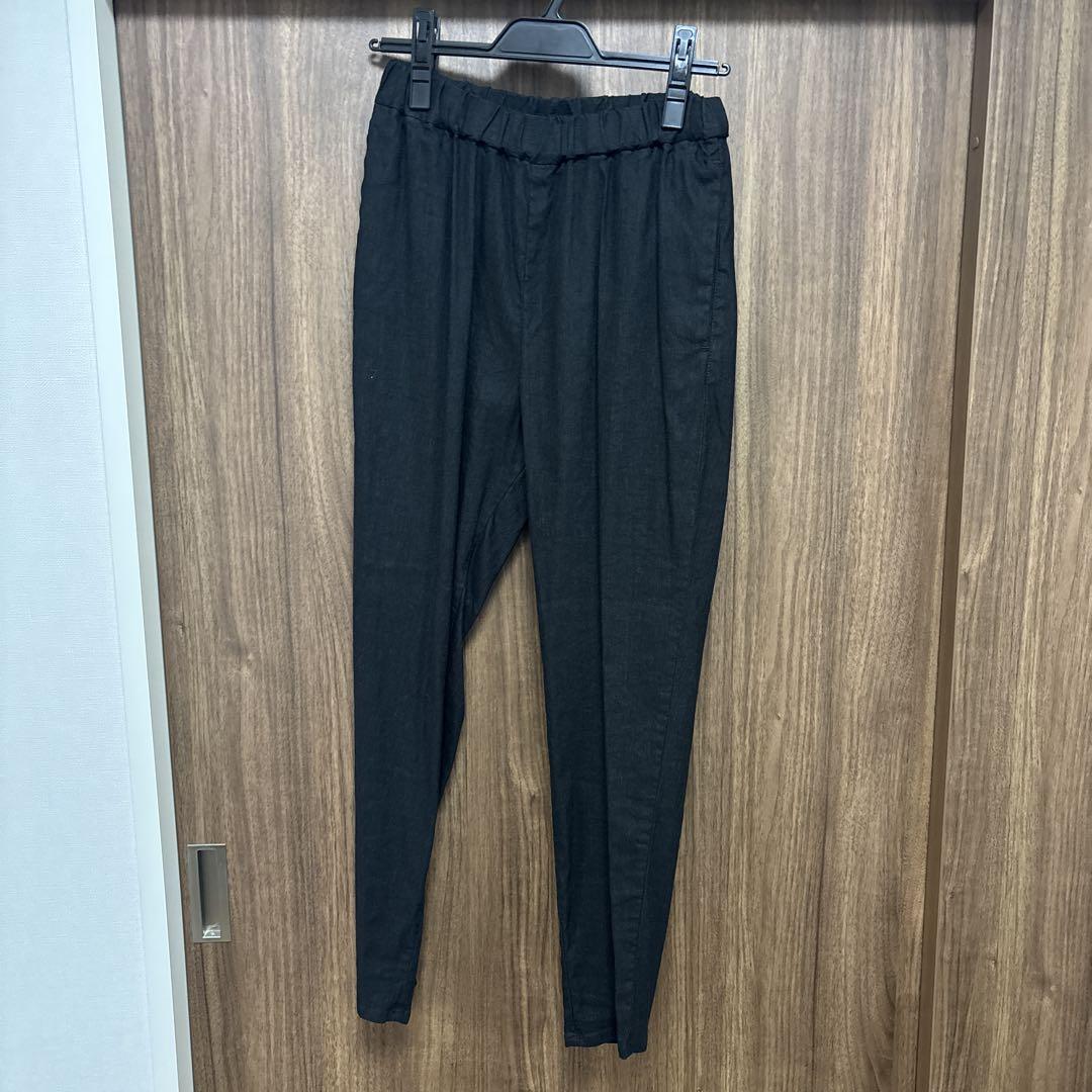 【pas de calais】リネンレーヨンストレッチリラックススリムパンツ 定価2.8万】パドカレ pas de calais リネンレーヨンストレッチ
