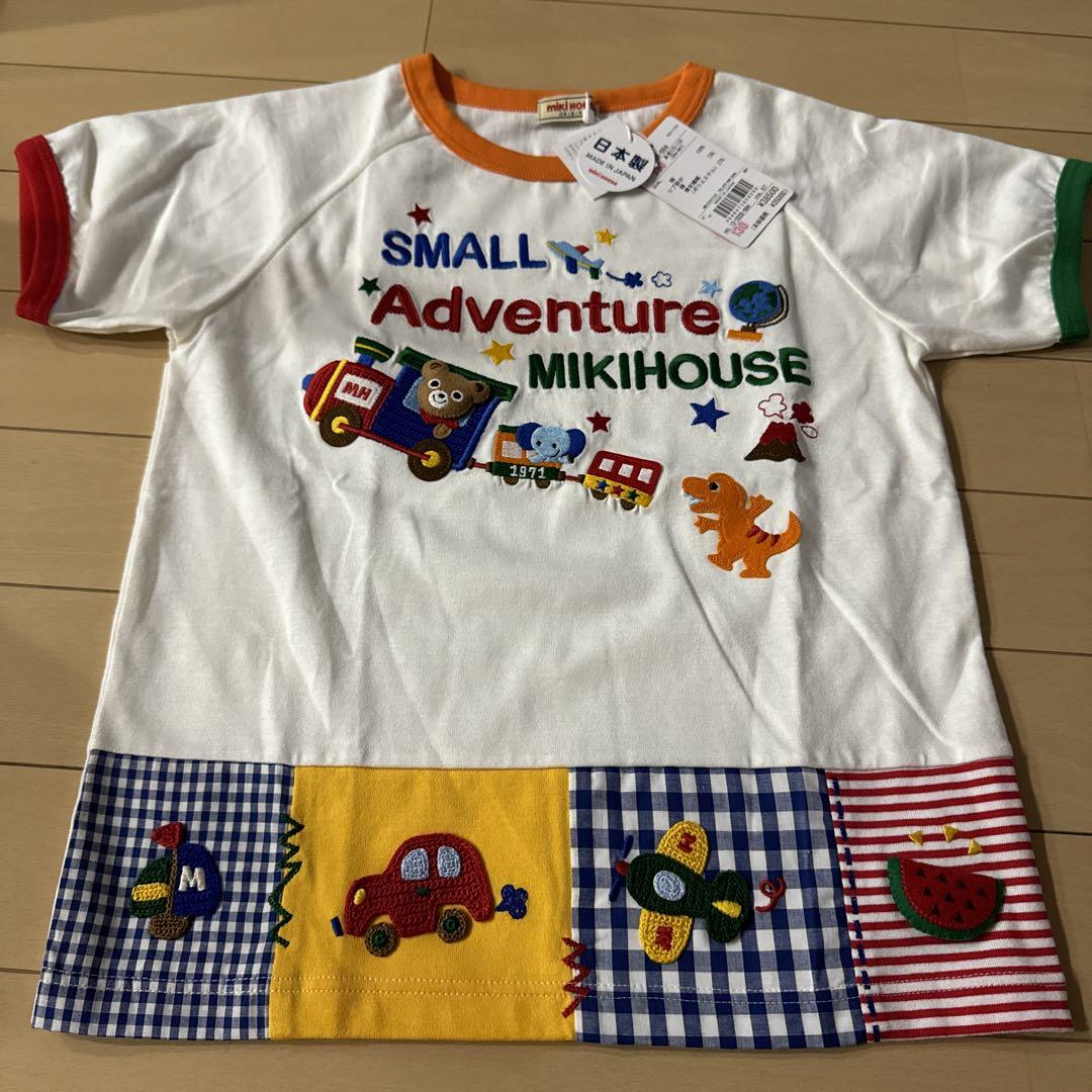 ミキハウス 新品 豪華 半袖 ワッペン Tシャツ 130 （WEB限定