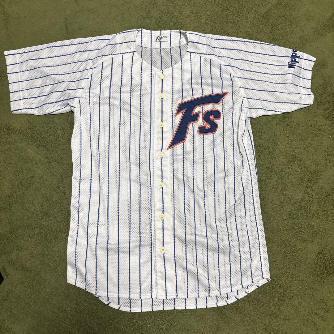 東京時代】日本ハムファイターズストライプ柄 ユニフォーム L