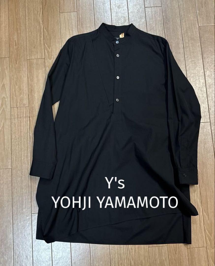 Y's ワイズ //バンドカラー ロングシャツ size2 ヨウジヤマモト