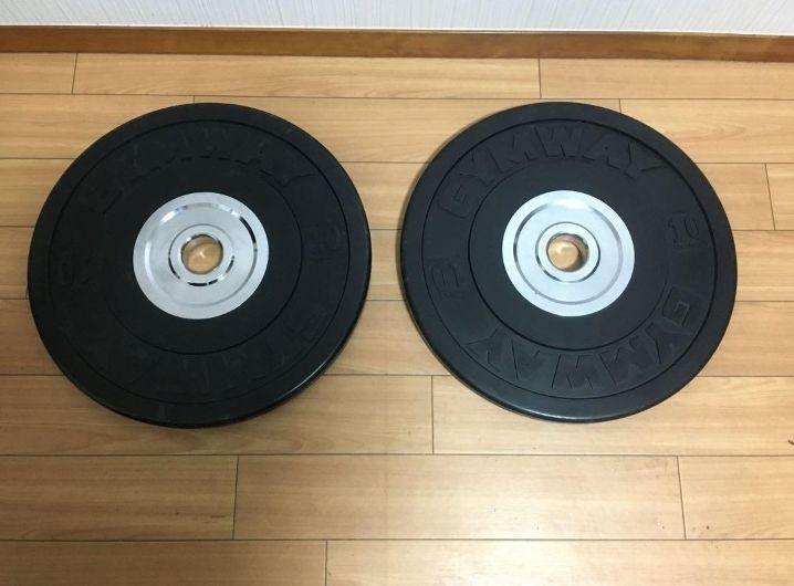 GYMWAY ジムウェイ 薄型トレーニングバンパープレート 10kg×2枚セット GYMWAY 薄型コンペティションバンパープレート — MBC POWER SHOP