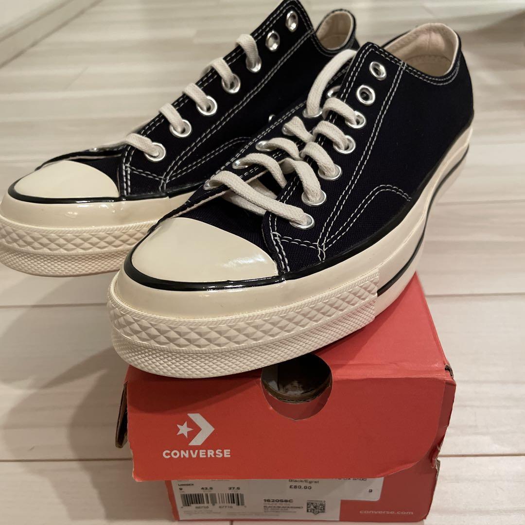 コンバース CT70 黒 UK9 JP27.5 チャックテイラー（Yahoo