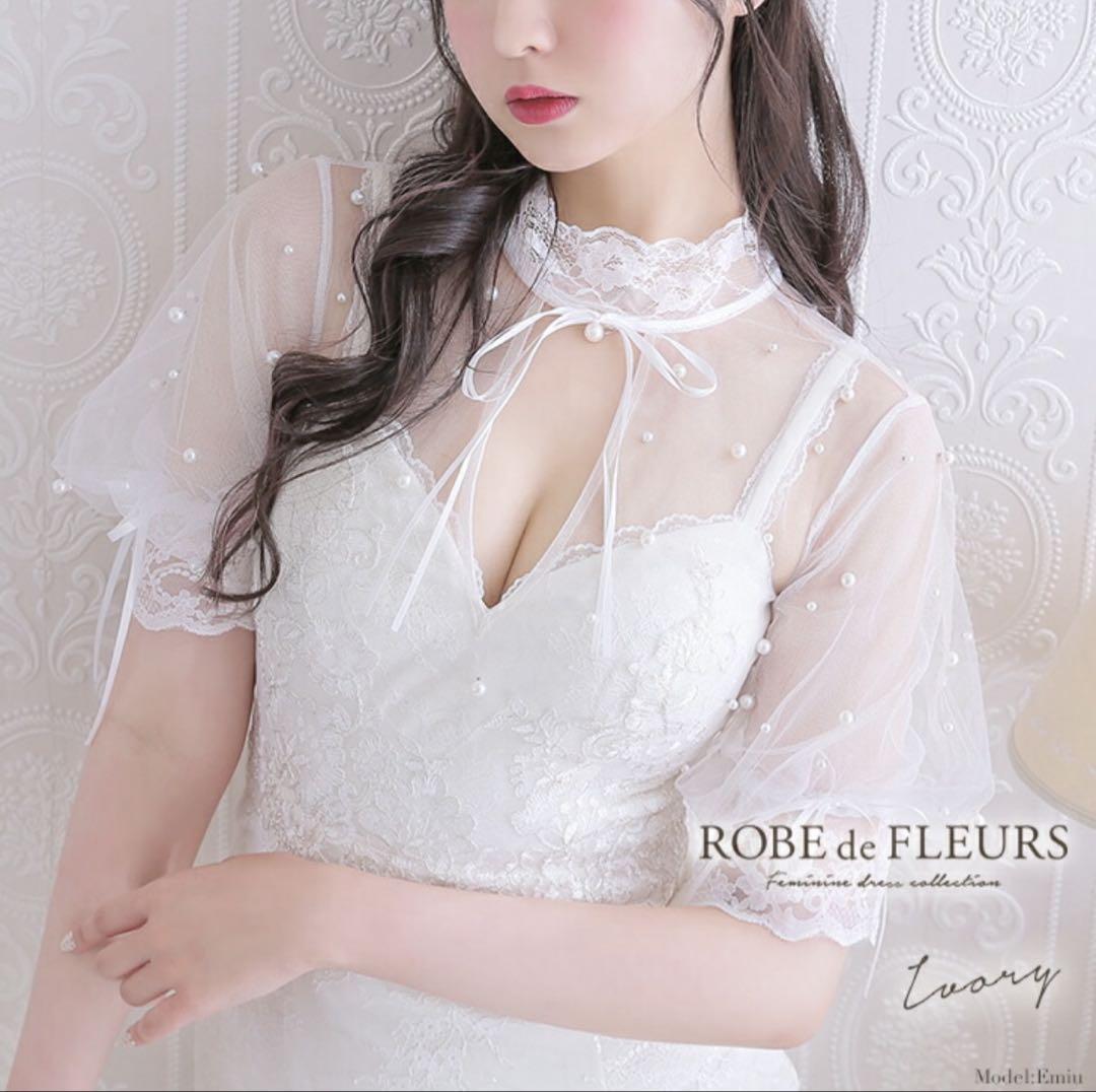 ROBEdeFLEURS romance pearl lace dress ♡ ROBEdeFLEURS romance pearl lace dress ♡（Pearl Robes