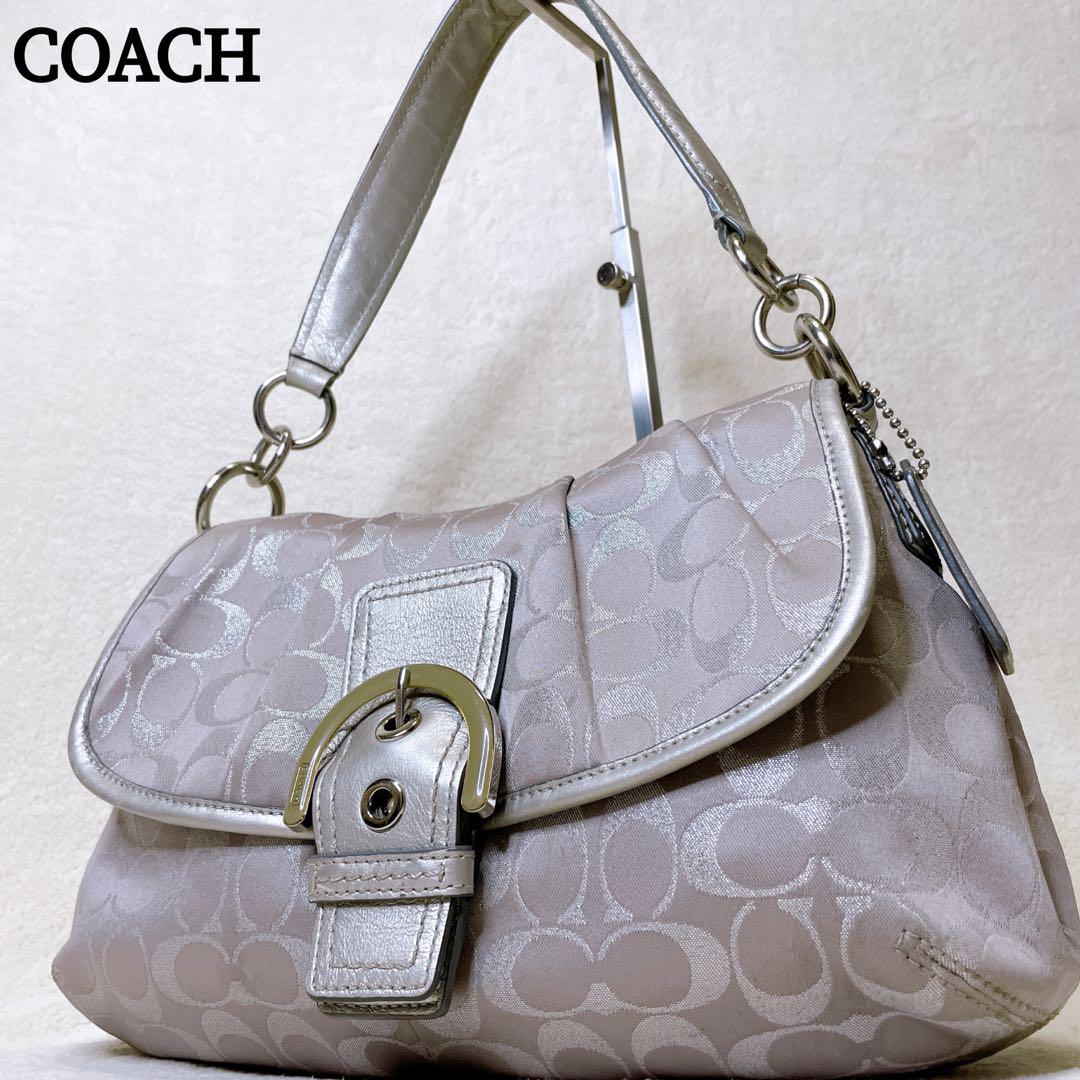 COACH コーチ ワンショルダー ハンドバッグ シグネチャー シルバー グレー 楽天市場】【バッグ】COACH コーチ シグネチャー ワンショルダー