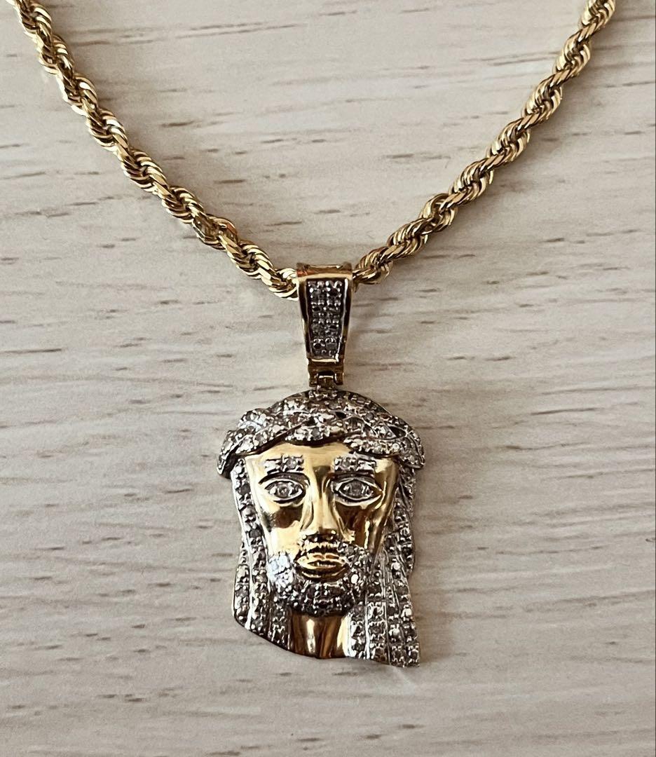ジーザス キリスト avalanche 14K YG 天然ダイヤモンド ジーザス キリスト avalanche 14K YG 天然ダイヤモンド