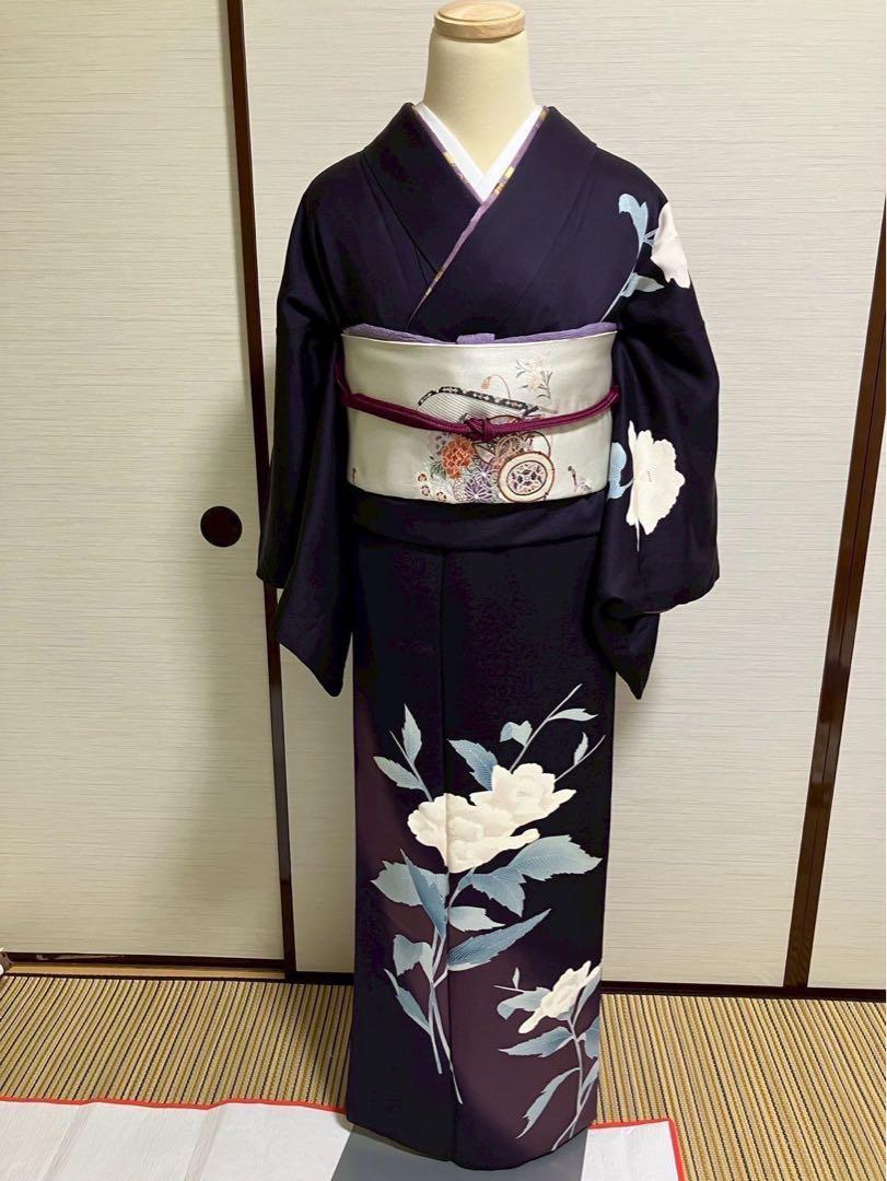 3 訪問着 フルセット 着物•帯•帯揚げ•帯締め•伊達襟(重ね襟)の5点セット 3 訪問着 フルセット 着物•帯•帯揚げ•帯締め•伊達襟(重ね襟)の5