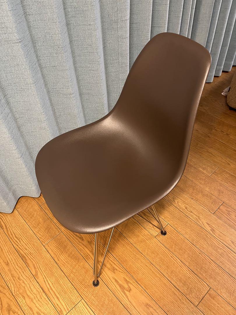 イームズ　ハーマンミラー　シェルチェア　DSR ブラウン　フェルトグライズ Shell Side Chair DSR（イームズシェルサイドチェア DSR