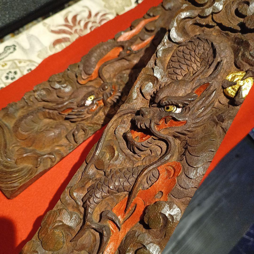 木彫り 龍 彫刻 欄間 だんじり 神社 仏閣 ドラゴン （木鼻 獅子