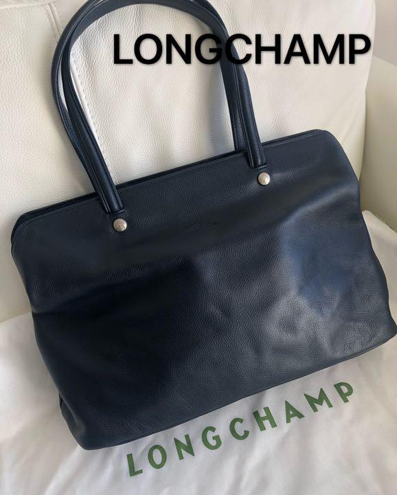 美品 ロンシャン ビジネスバッグ 2way 斜めがけ レザー ブルー 美品】ロンシャン 高級 レザー 2wayビジネスバッグ 肩掛け