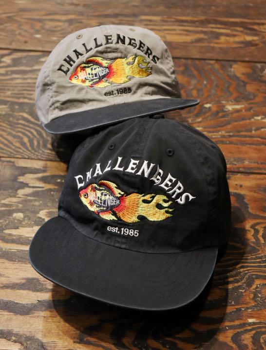 極美品！CHALLENGER/FLAME FISH CAP CHALLENGER「 FLAME FISH CAP」BLACK