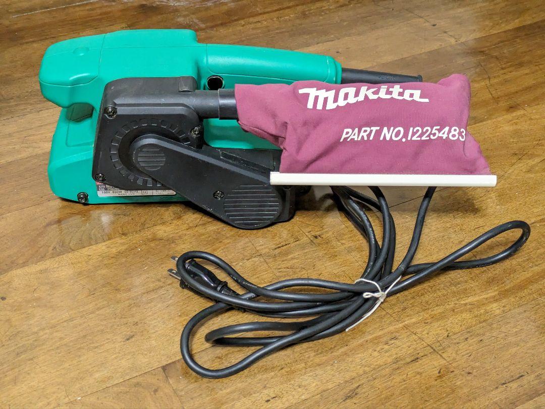 【USED】makita マキタ　76ｍｍ　ベルトサンダ　M990　ダストパック　クランプ付き Makita ベルトサンダー M990 76mm 公式通販