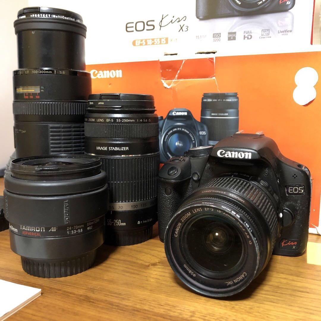 CANON EOS Kiss X7i ズームレンズ、タムロンレンズ三脚 カメラ