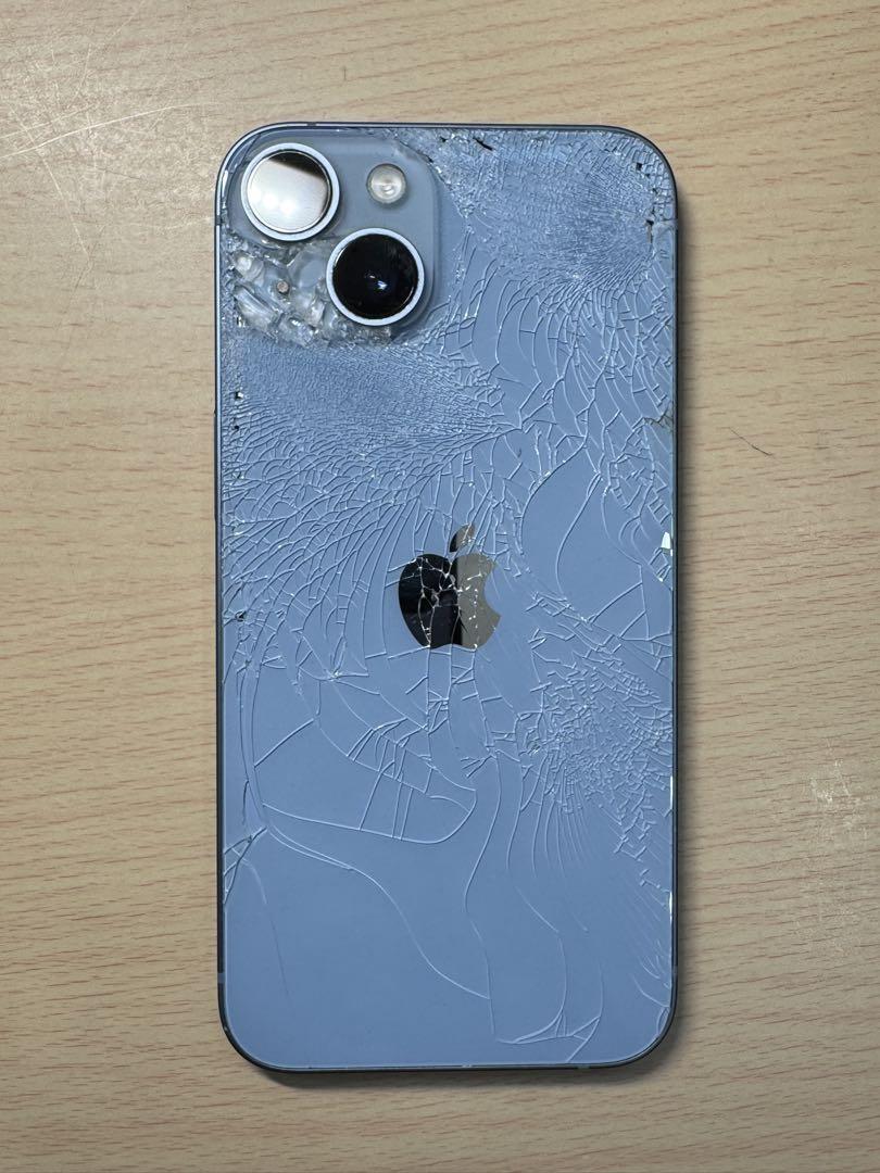 背面破損】iPhone 14 128GB 本体（iPhone 14 Pro 背面パネル割れ