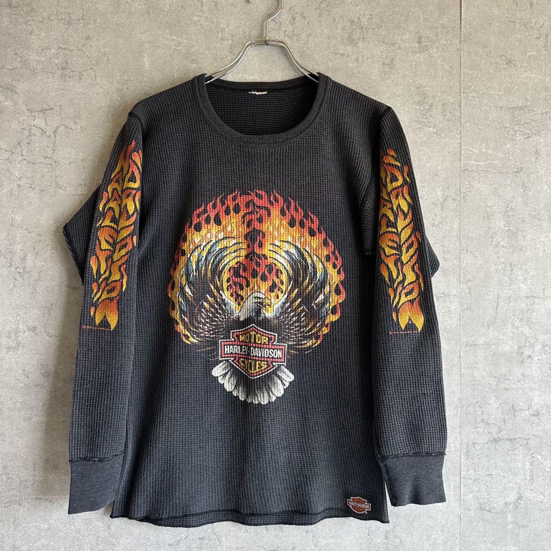 Harley-Davidson 90s サーマル　ロンt フレイム　ファイアー Harley-Davidson 90s サーマル ロンt フレイム ファイアー