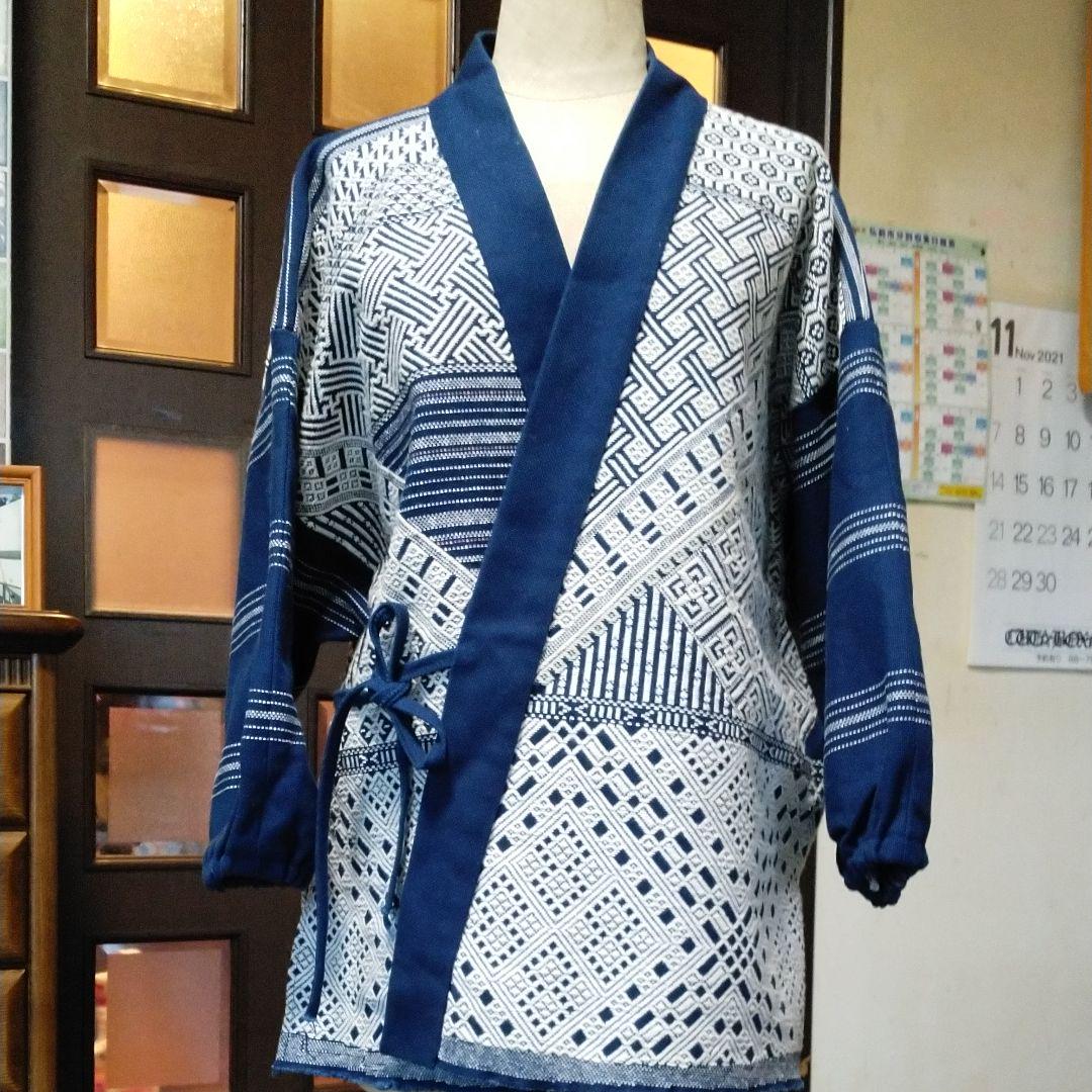 津軽こぎん刺し(作務衣） （津軽の女性たちが生み出す、美しい