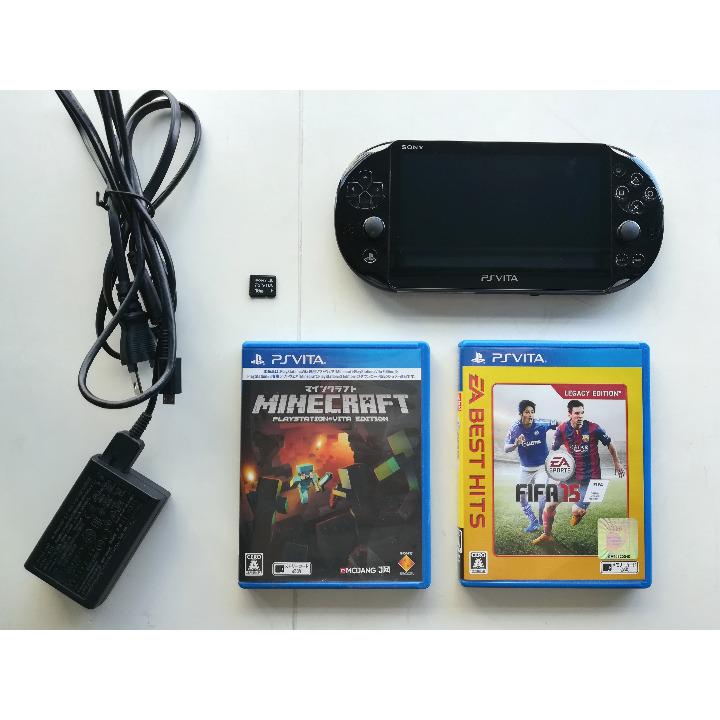 PlayStation Vita - PS Vita PCH-2000 メモリーカード16GB マインクラフト　ケース PSVITA PCH-2000 本体 ケース カセット付 マイクラ FIFA15