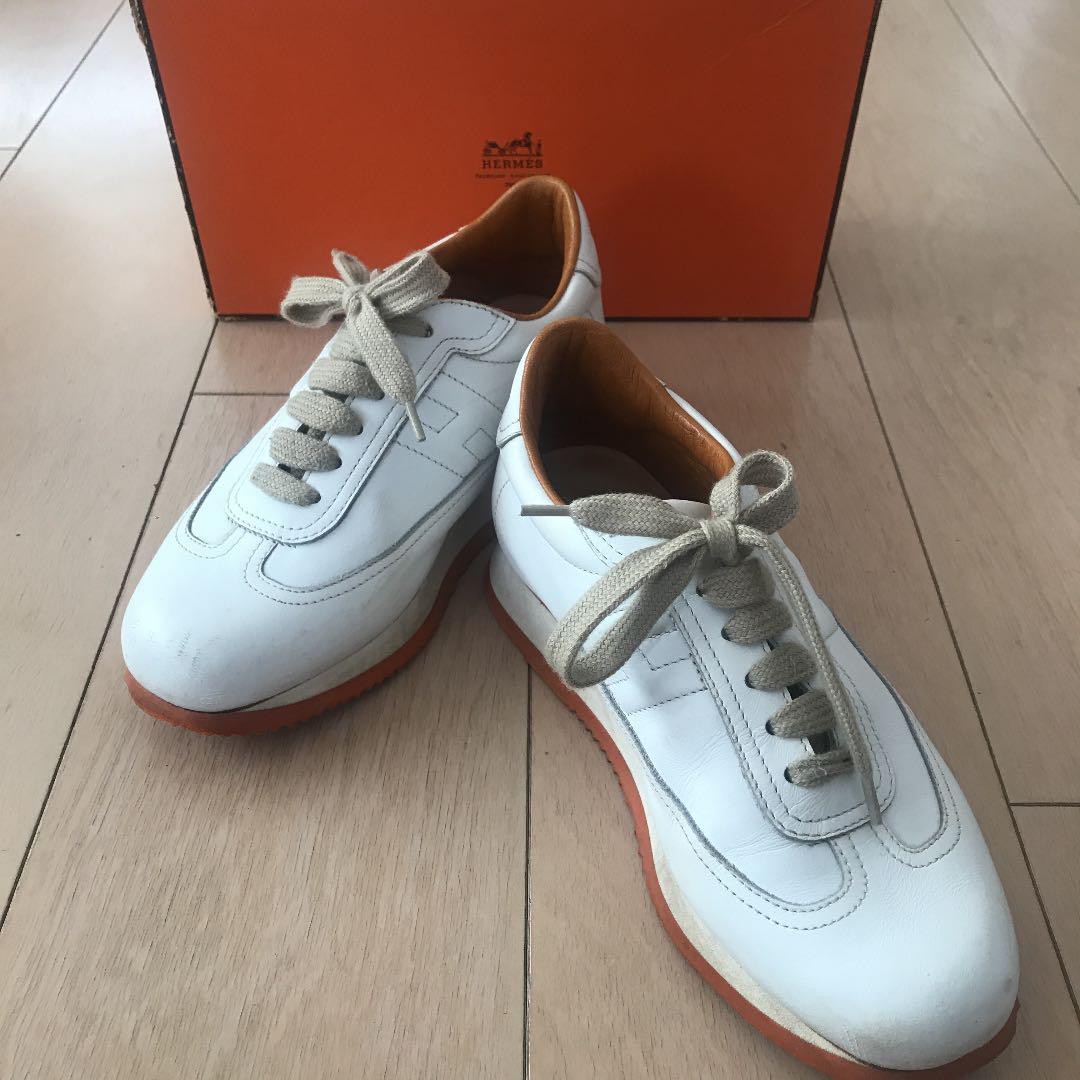 エルメス スニーカー 白 35 1/2（シンプルでお洒落】エルメス