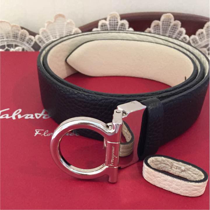 【極美品】フェラガモ　ベルト シルバー Salvatore Ferragamo - 極美品✨ フェラガモ ベルト シルバー