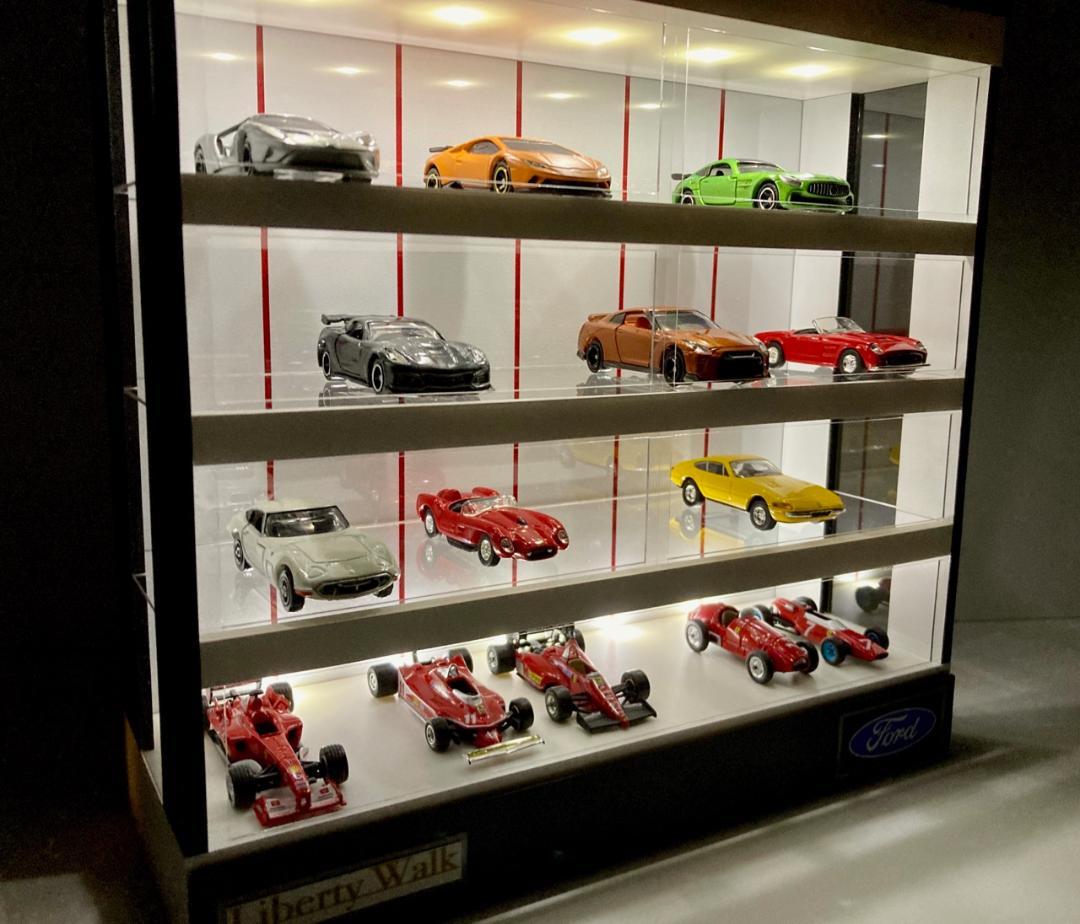 1/64展示28台可・BK.WH&RD・4層式 ディスプレーBOX/ネオジオラマ 1/64展示28台可・BK.WH&RD・4層式 ディスプレーBOX/ネオジオラマ
