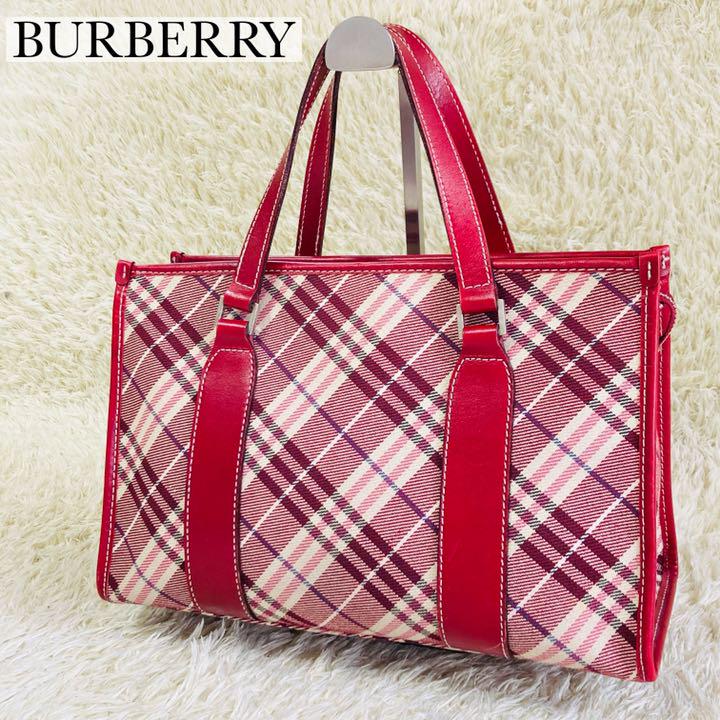 Burberry Blue Label レッドチェック・ショルダー ハンドバッグ BURBERRY BLUE LABEL - バーバリーブルーレーベル ショルダー