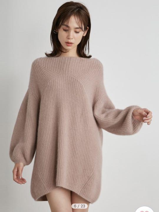 SNIDEL - 新品❤️スナイデル　ラクーンミニニット　ベージュ SNIDEL（スナイデル）の「ラクーンミニニット（ワンピース