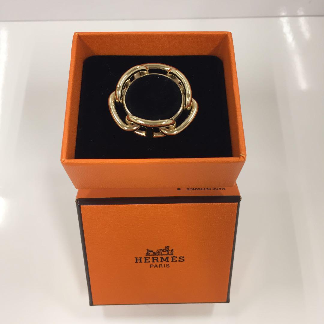 HERMES エルメス スカーフリング ゴールド i516（HERMES